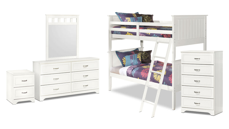 Ensemble Lulu 7 pièces avec lits simples superposés