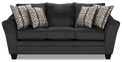 Febe Chenille Full-Size Condo Sofa Bed - Charcoal 