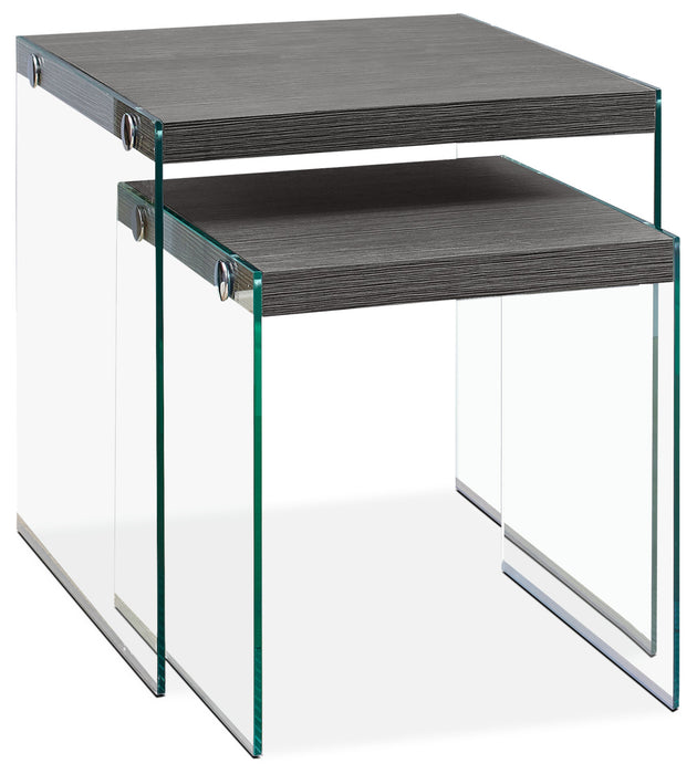Ensemble 2 tables de bout Yonah - gris