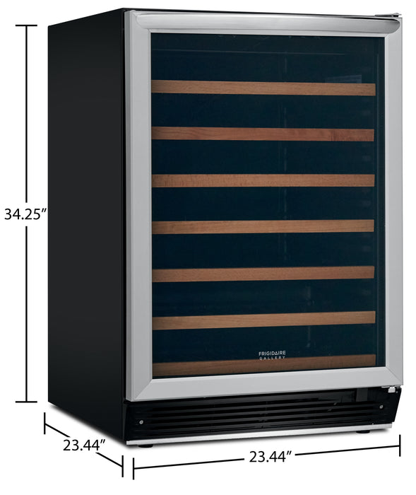 Réfrigérateur Frigidaire Gallery de 5,3 pi³ et de 23,4 po avec refroidisseur à vin à 52 bouteilles - acier inoxydable - FGWC5233TS