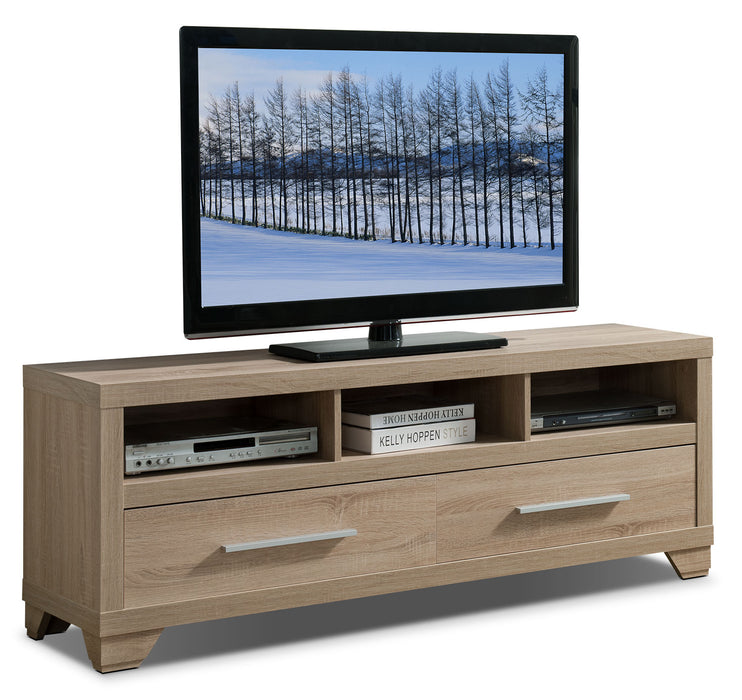 Meuble audio-vidéo Glendale 3 pièces avec ouverture pour téléviseur de 60 po - blanc vieilli