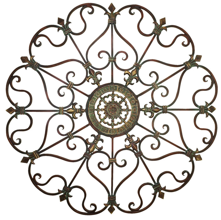 Art mural, fleur de lys en métal - 29 po x 29 po