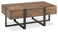  Table à café ronde moderne Kendal de 31,5 po avec dessus en verre - noire