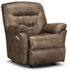 Fauteuil à inclinaison électrique 4579  en tissu d'apparence cuir - tabac