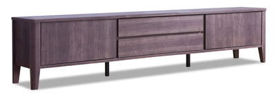 Gabe 84” TV Stand  - Contemporary style TV Stand in Walnut brown Medium Density Fibreboard (MDF)