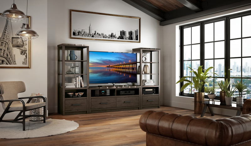 Meuble audio-vidéo Bryson 3 pièces avec ouverture pour téléviseur de 65 po