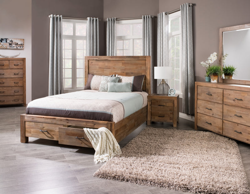 Ensemble de chambre à coucher Acadia 7 pièces avec grand lit de rangement