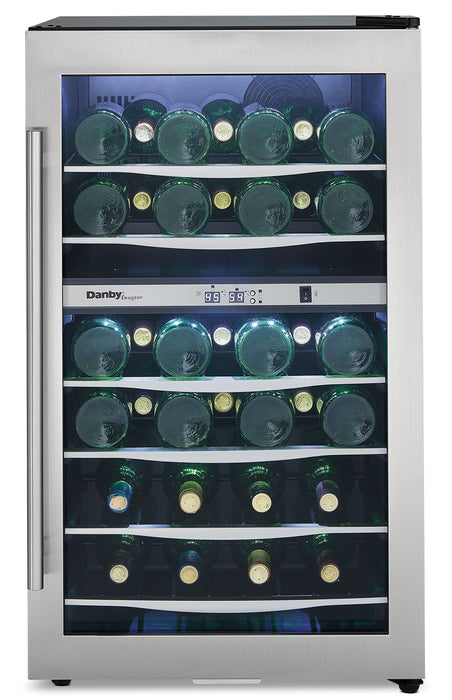 Refroidisseur à vin Danby de 4 pi³ et de 19,4 po à 2 zones - acier inoxydable - DWC040A3BSSDD