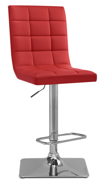 Tabouret bar réglable Axel à dossier haut, ensemble de 2 - rouge