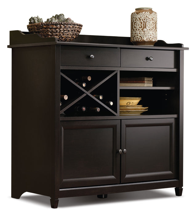 Armoire décorative Edge Water avec rangement pour le vin – noir Estate