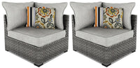 Fauteuil de coin Salem pour la terrasse, ensemble de 2