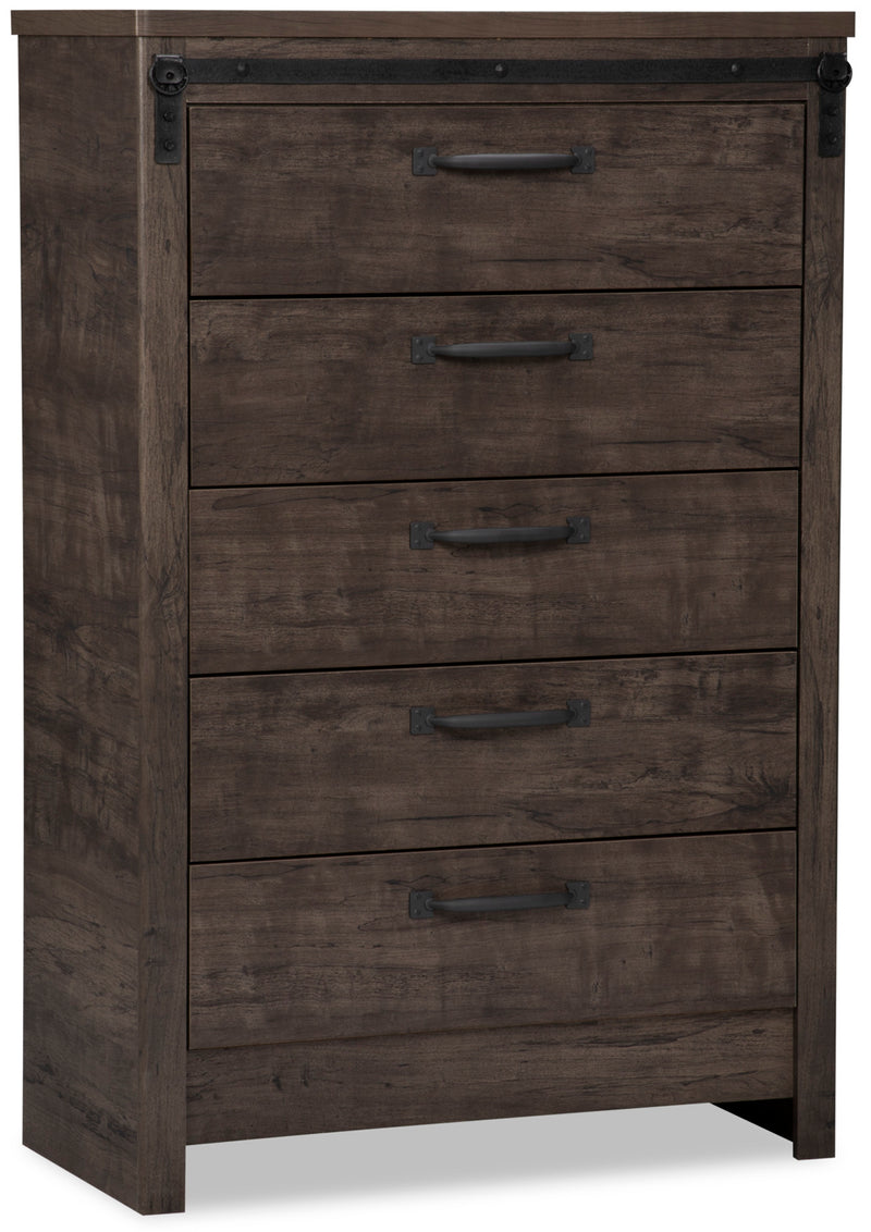 Grayson Chest - {Rustic} style Chest in Rich Dark Grey {Engineered Wood}