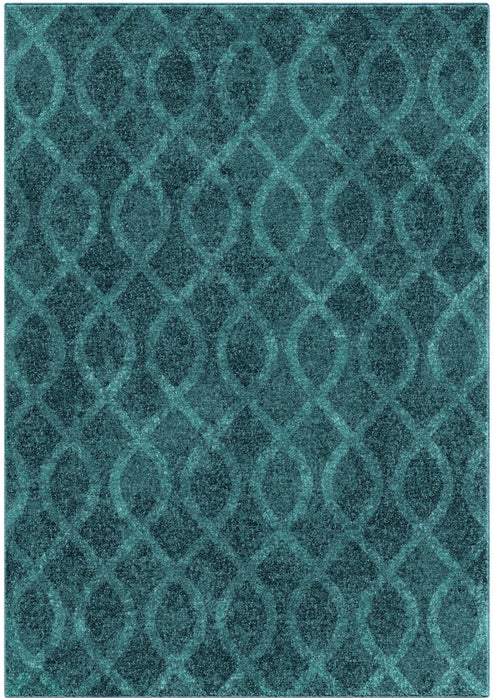 Carpette Geo Loop bleue - 8 pi x 11 pi