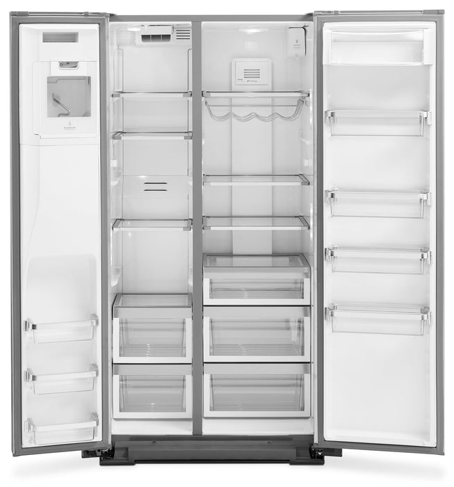 Réfrigérateur KitchenAid de 22,6 pi³ à compartiments juxtaposés – acier inoxydable