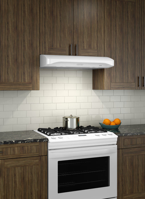Hotte de cuisinière sous l'armoire Broan de 30 po – BQDD130WW