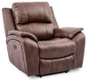 Fauteuil inclinable Kory en tissu d'apparence cuir - pacane