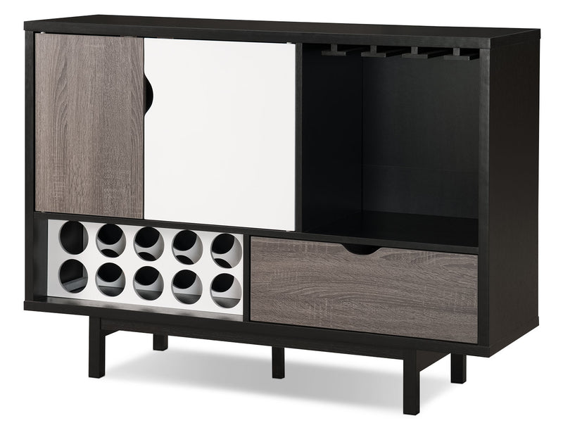 Armoire bar Perth avec rangement pour le vin