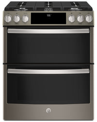 Cuisinière à gaz encastrée à four double GE de 6,7 pi³ à convection - PCGS960EELES