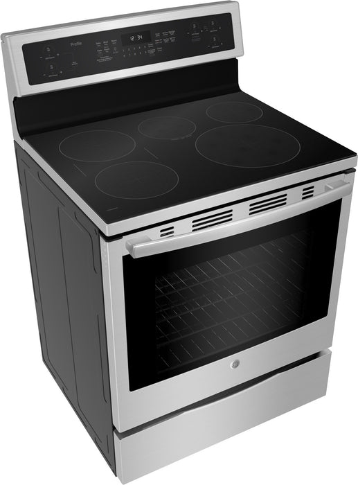 Cuisinière électrique à induction GE de 6,2 pi³ avec surface lisse à 5 éléments – PCHB920SMSS
