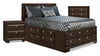 Ensemble de chambre à coucher Yorkdale 5 pièces avec lit double de rangement et 2 tables de nuit 