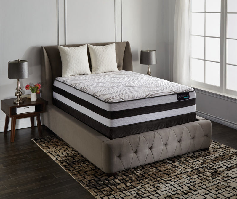 Ensemble matelas ferme divisé à profil bas Valentine Hybride iComfort de Serta pour grand lit 