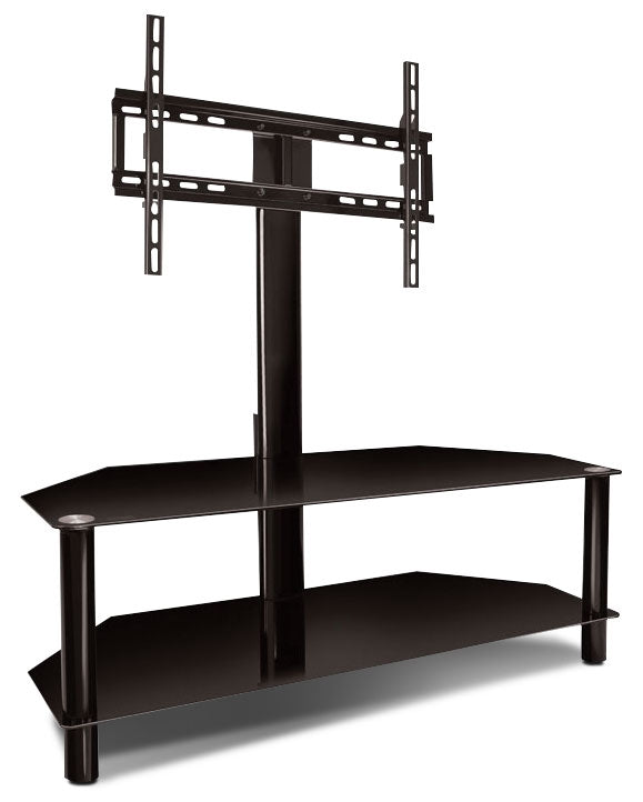 Bello 52" TV Stand with TV Mount - Modern style TV Stand in Black Glass