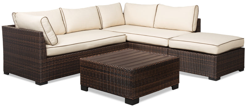 Ensemble de sofa sectionnel Loughran 4 pièces pour la terrasse