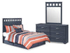 Ensemble de chambre à coucher Leo 3 pièces avec tête de lit à panneaux pour lit double