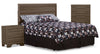 Ensemble de chambre à coucher Olivia 3 pièces avec grand lit - gris