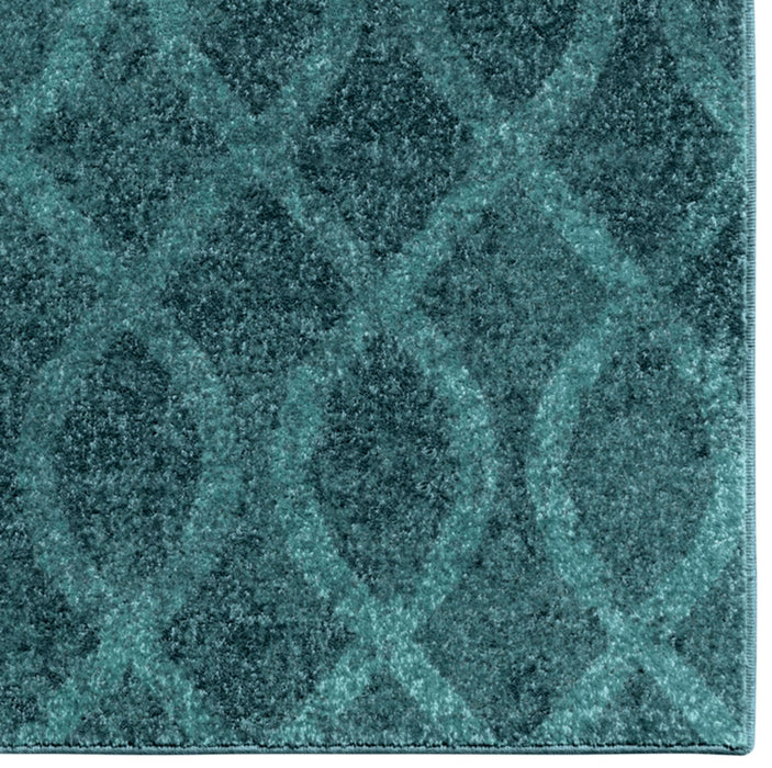 Carpette Geo Loop bleue - 8 pi x 11 pi