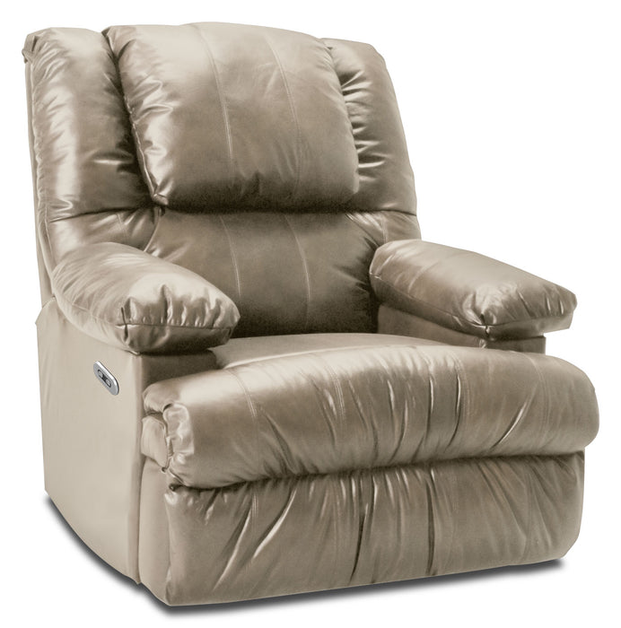 Fauteuil à inclinaison électrique 5598  en cuir contrecollé avec massage - mastic