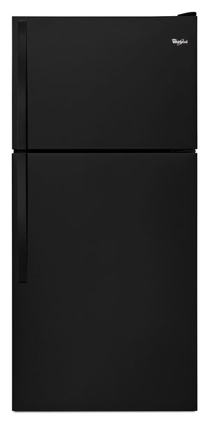 Réfrigérateur Whirlpool de 18,2 pi³ et de 30 po à congélateur supérieur - noir - WRT318FZDB