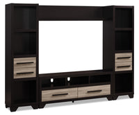 Meuble audio-vidéo Glendale 4 pièces avec rangement et système de gestion des câbles pour téléviseurs jusqu’à 65 po - espresso
