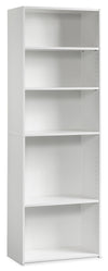 Bibliothèque Boston de 24,75 po à 5 tablettes - blanche