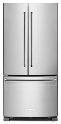 Réfrigérateur KitchenAid de 22,1 pi³ à portes françaises avec distributeur - KRFF302ESS