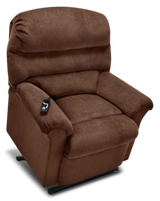 Fauteuil basculeur à inclinaison électrique 477 à 3 positions en chenille - noyer