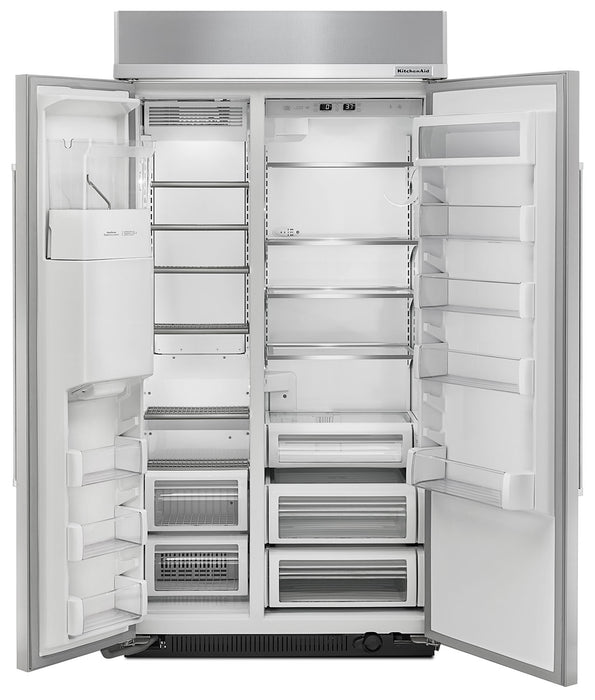 Réfrigérateur encastré avec portes côte à côte KitchenAid de 25.5 pi3 – KBSD602ESS