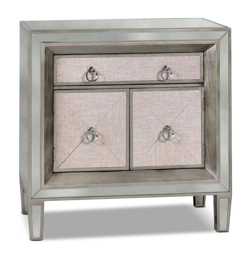 Enna 32" Accent Cabinet - Glam style Accent Cabinet in Silver