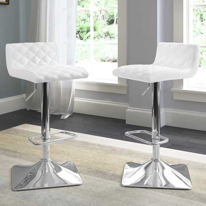 Tabouret bar réglable Coen, ensemble de 2 - blanc