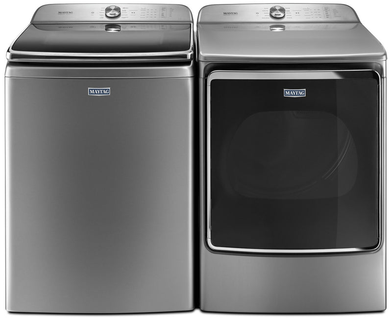 Laveuse à chargement par le haut de 7,1 pi3 et sécheuse de 9,2 pi3 de Maytag – gris