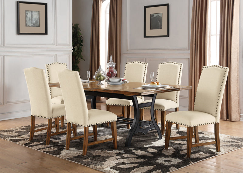 Ensemble de salle à manger Alpine 7 pièces - beige