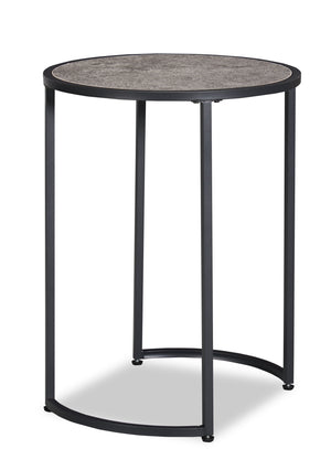 Table de fauteuil Jacki de 18,25 po - apparence pierre grise