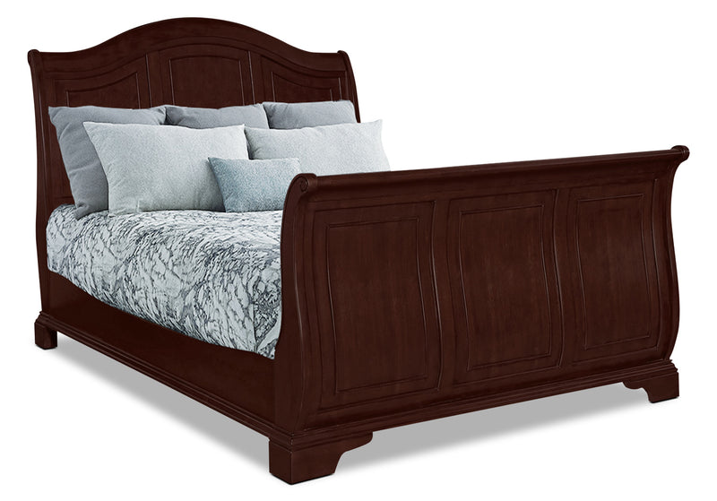 Ensemble de chambre à coucher Carmen 8 pièces avec grand lit - cerisier