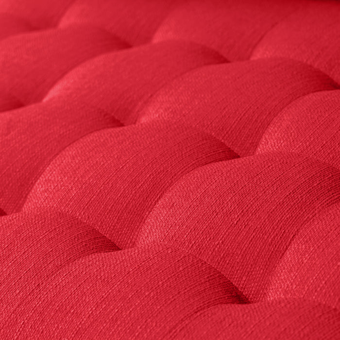 Causeuse sans accoudoirs Paris en tissu d'apparence lin - cerise