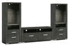 Meuble audio-vidéo Allendale 3 pièces avec ouverture pour téléviseur de 56 po et sections ouvertes