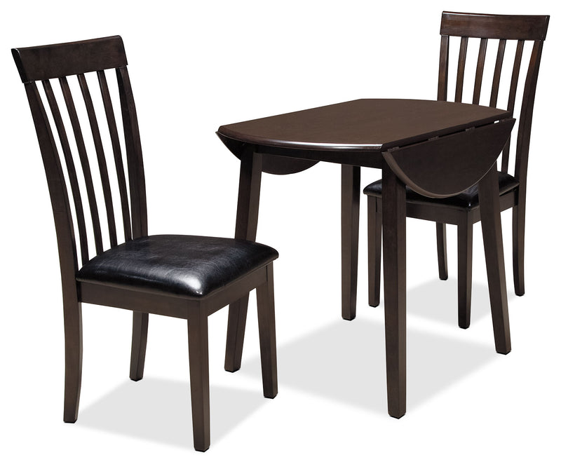Table de salle à manger ronde Hammis de 36 po (L) à abattant - brune