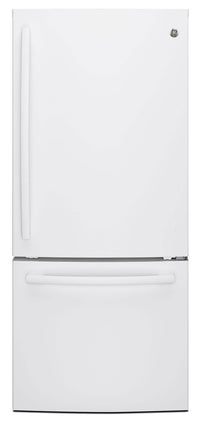  Réfrigérateur GE de 20,9 pi³ et de 30 po à congélateur inférieur - blanc - GDE21DGKWW
