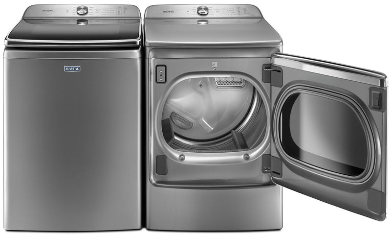Laveuse à chargement par le haut de 7,1 pi3 et sécheuse de 9,2 pi3 de Maytag – gris