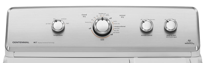 Laveuse à chargement par le haut de 4,9 pi3 et sécheuse électrique de 7,0 pi3 de Maytag  – blanches