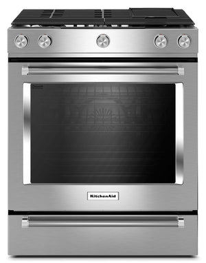 Cuisinière hybride encastrée KitchenAid de 7,1 pi³ avec tiroir de cuisson - acier inoxydable